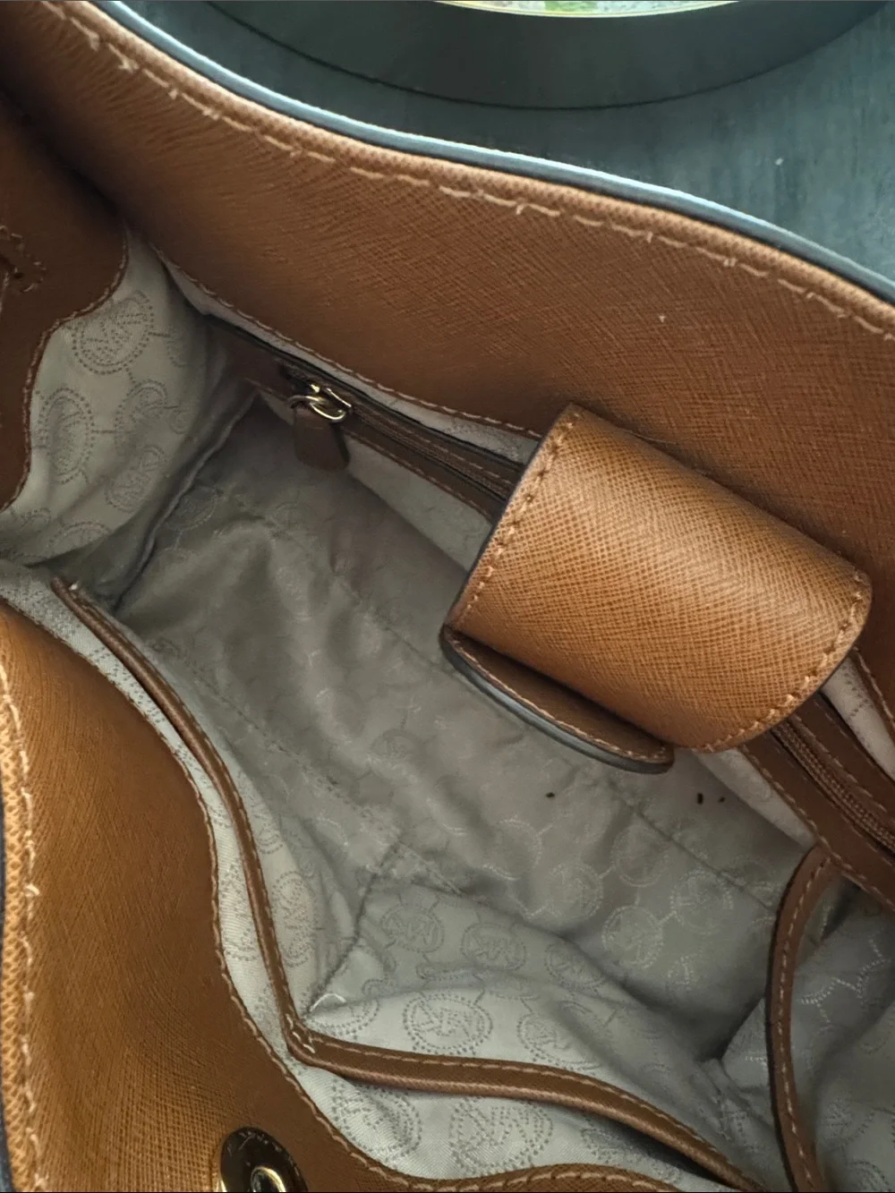 Michael Kors Tan Saffiano Leather Satchel with Matching Wallet